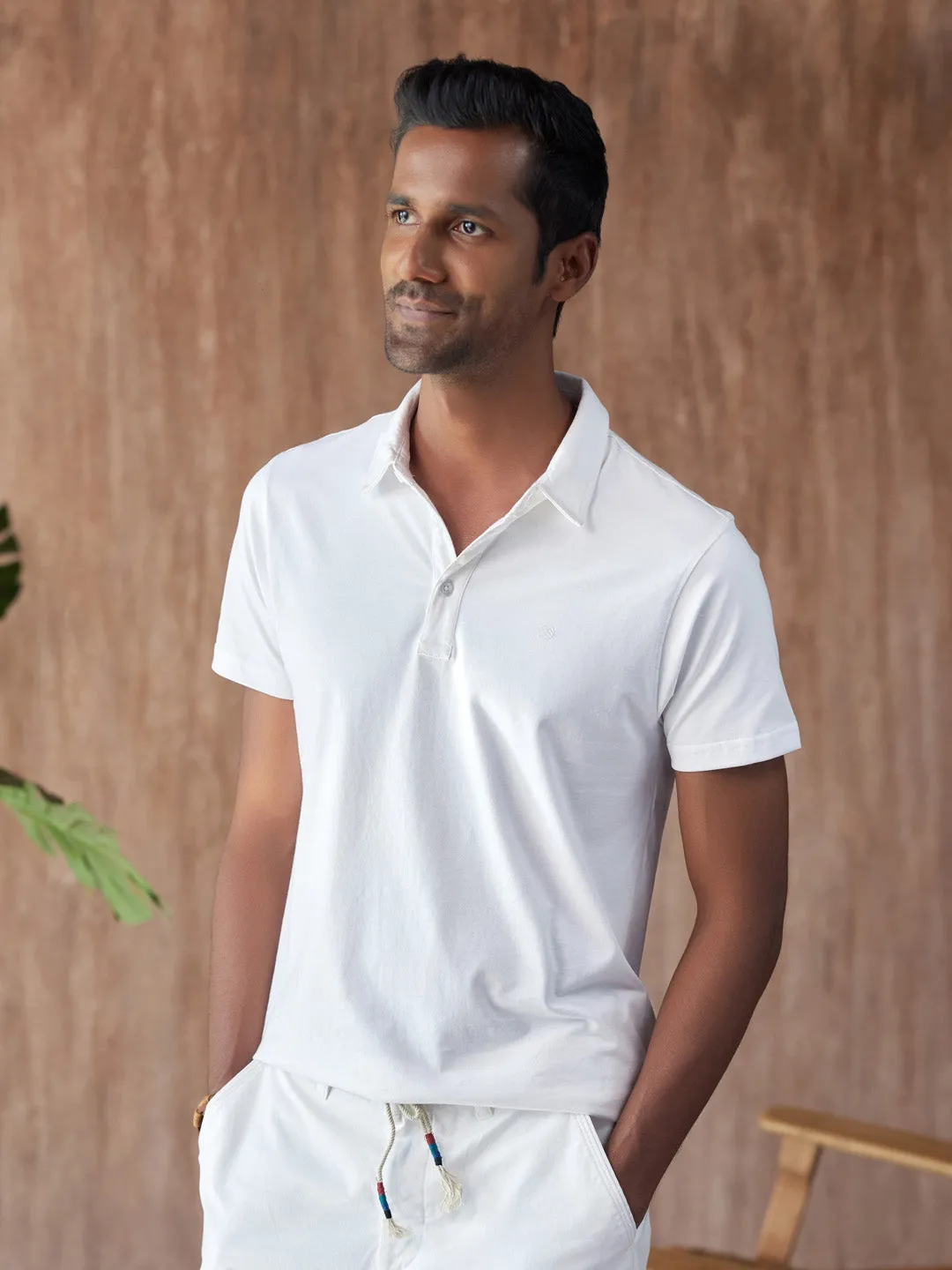 100% Supima Cotton Polo Neck T-shirt - Bliss