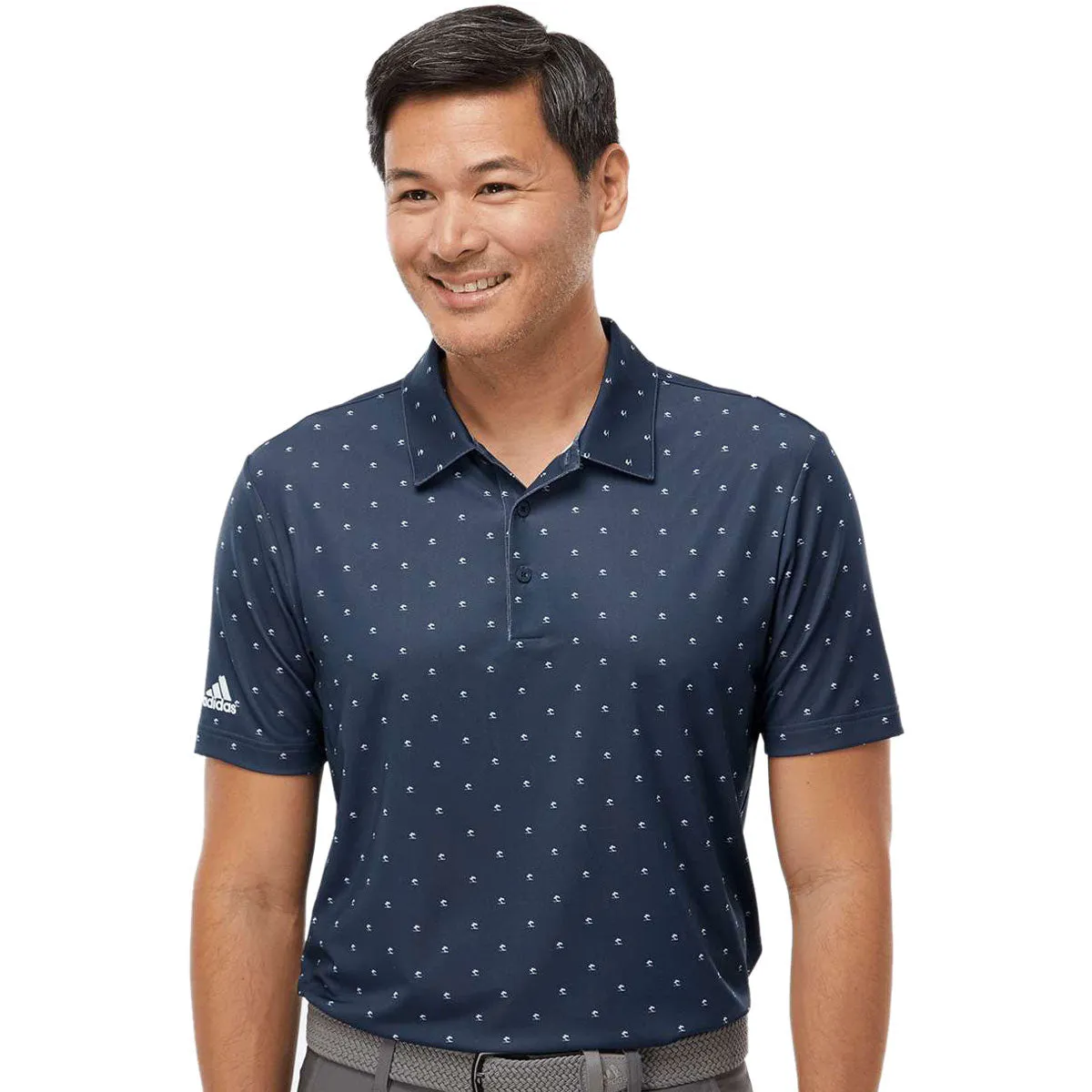 adidas Men's Collegiate Navy/White Pine Tree Polo