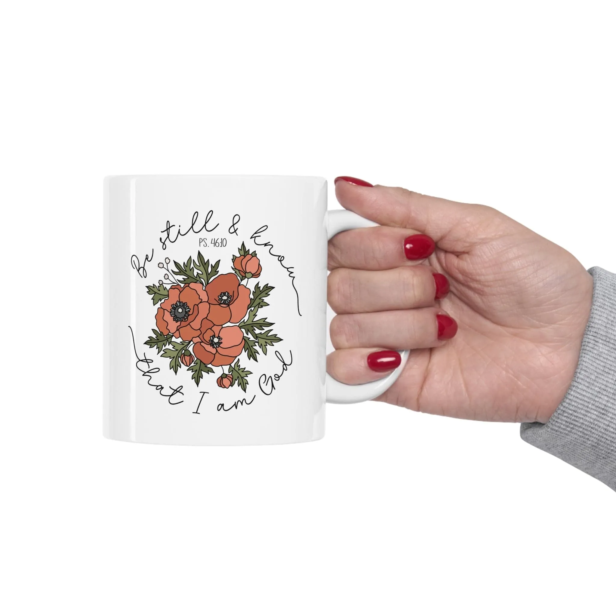 Be Still & Know Floral 11oz Mug