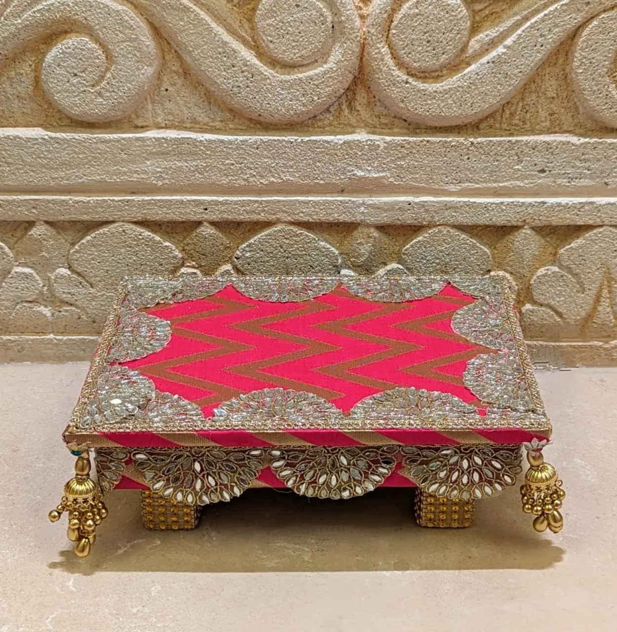 Beautiful Return gift chowki with Box-LR001RGC