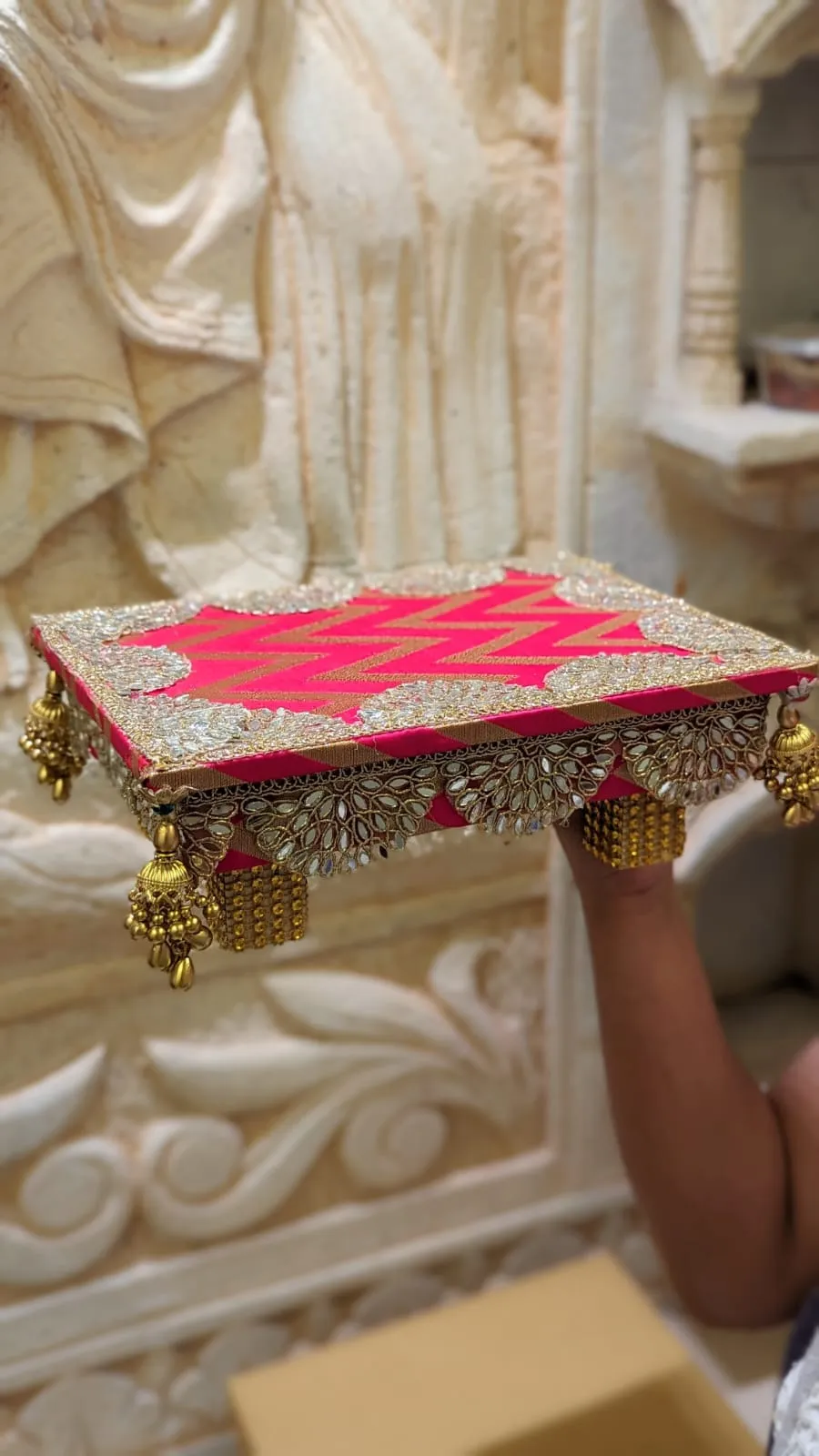 Beautiful Return gift chowki with Box-LR001RGC