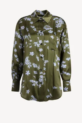 Bluse Pyjama in Scifi Floral Khaki