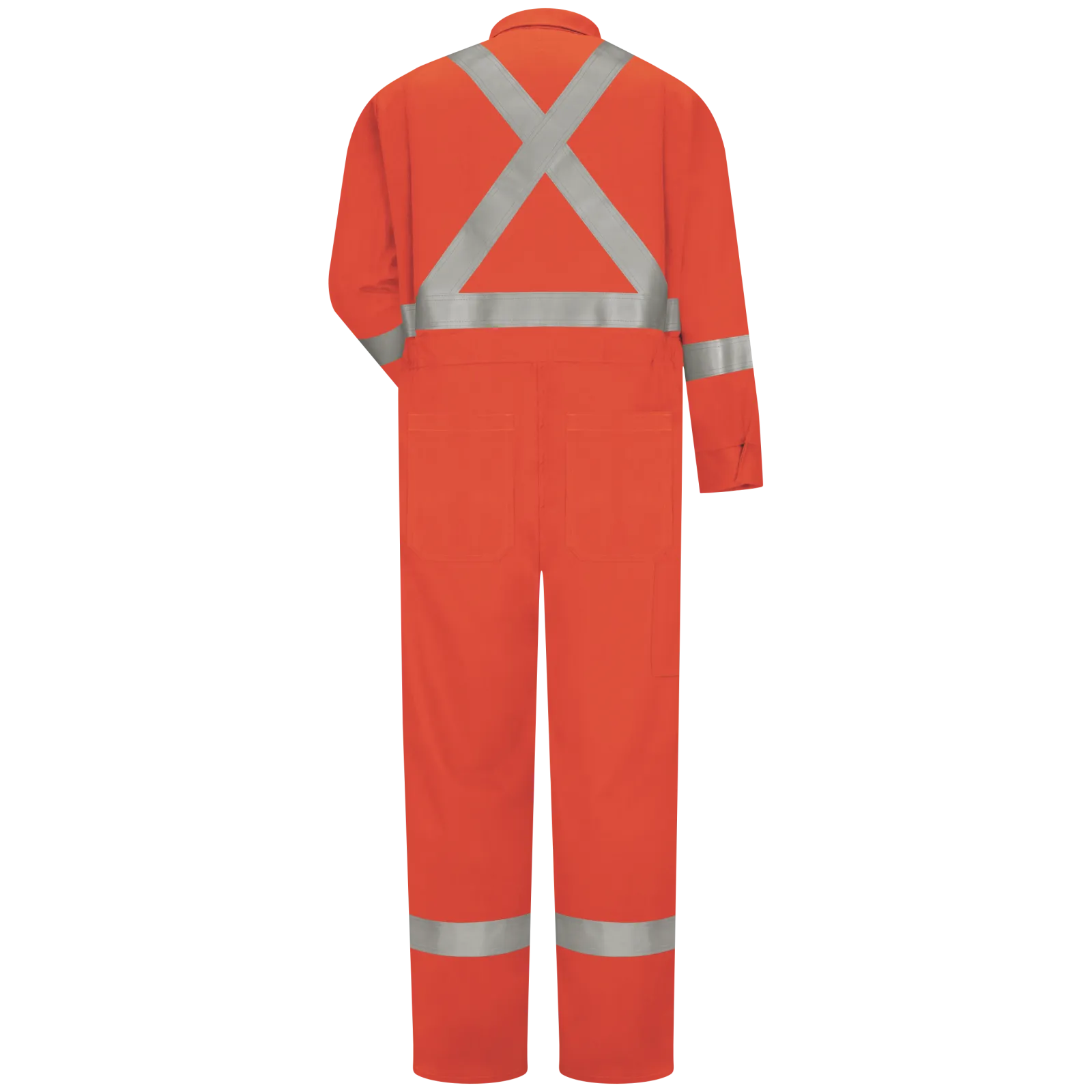 Bulwark Men's Premium FR Orange Coverall with Reflective Trim