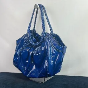 Christian Louboutin Blue Patent Telescope Bag As Is