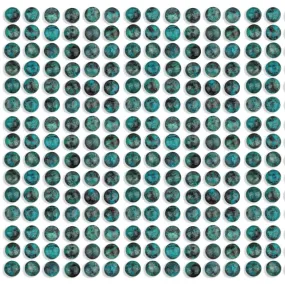 Chrysocolla 4mm Coin Cabochon - CLEARANCE