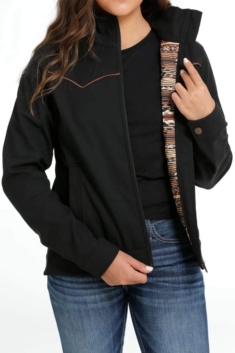 'Cinch' Women's Western Bonded Concealed Carry Jacket - Black