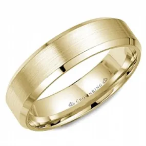 Crown Ring Yellow Gold Wedding Band