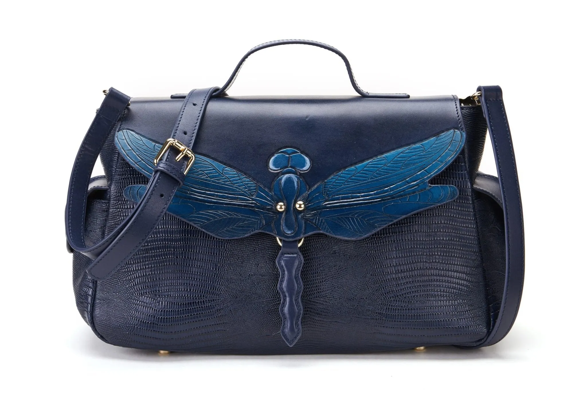 Dragonfly Blue Satchel