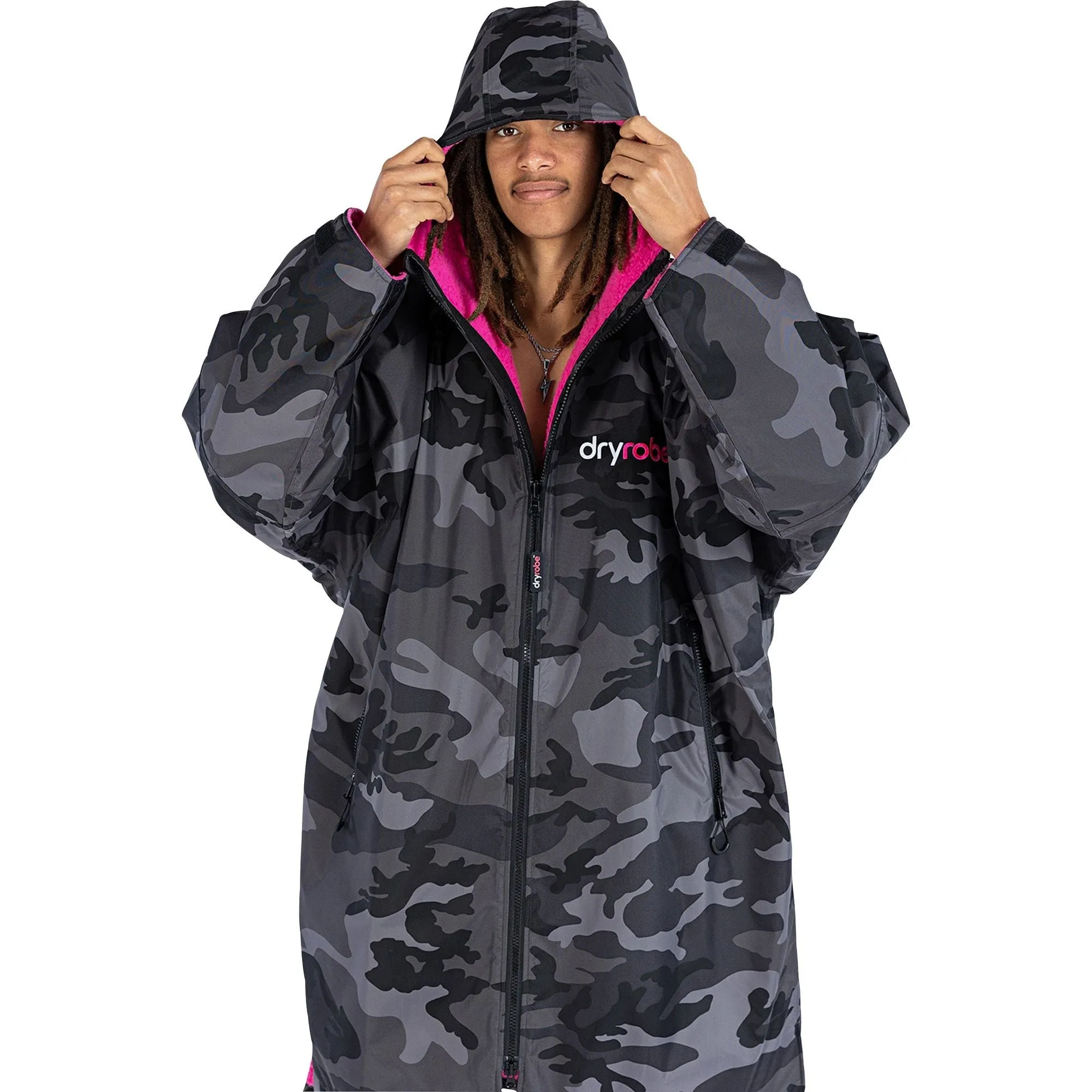 Dryrobe Advance Long Sleeve Changing Robe - Black Camo