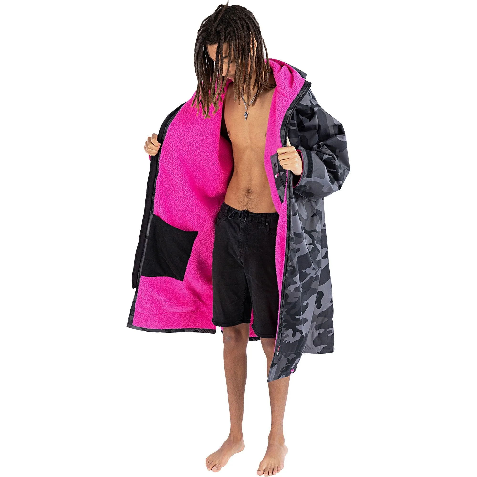 Dryrobe Advance Long Sleeve Changing Robe - Black Camo