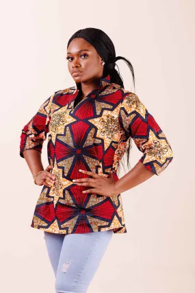 EBAMI AFRICAN PRINT WOMEN'S TOP