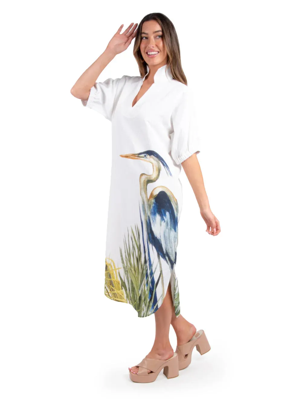 Emily McCarthy Poppy Caftan - Heron