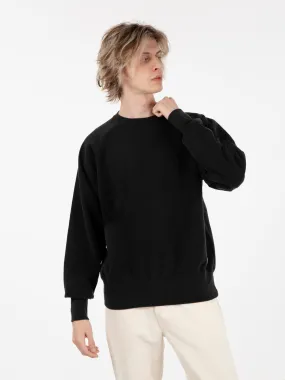 Felpa raglan sleeve crew black