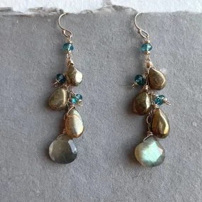 Golden Gleam Cascade Earrings