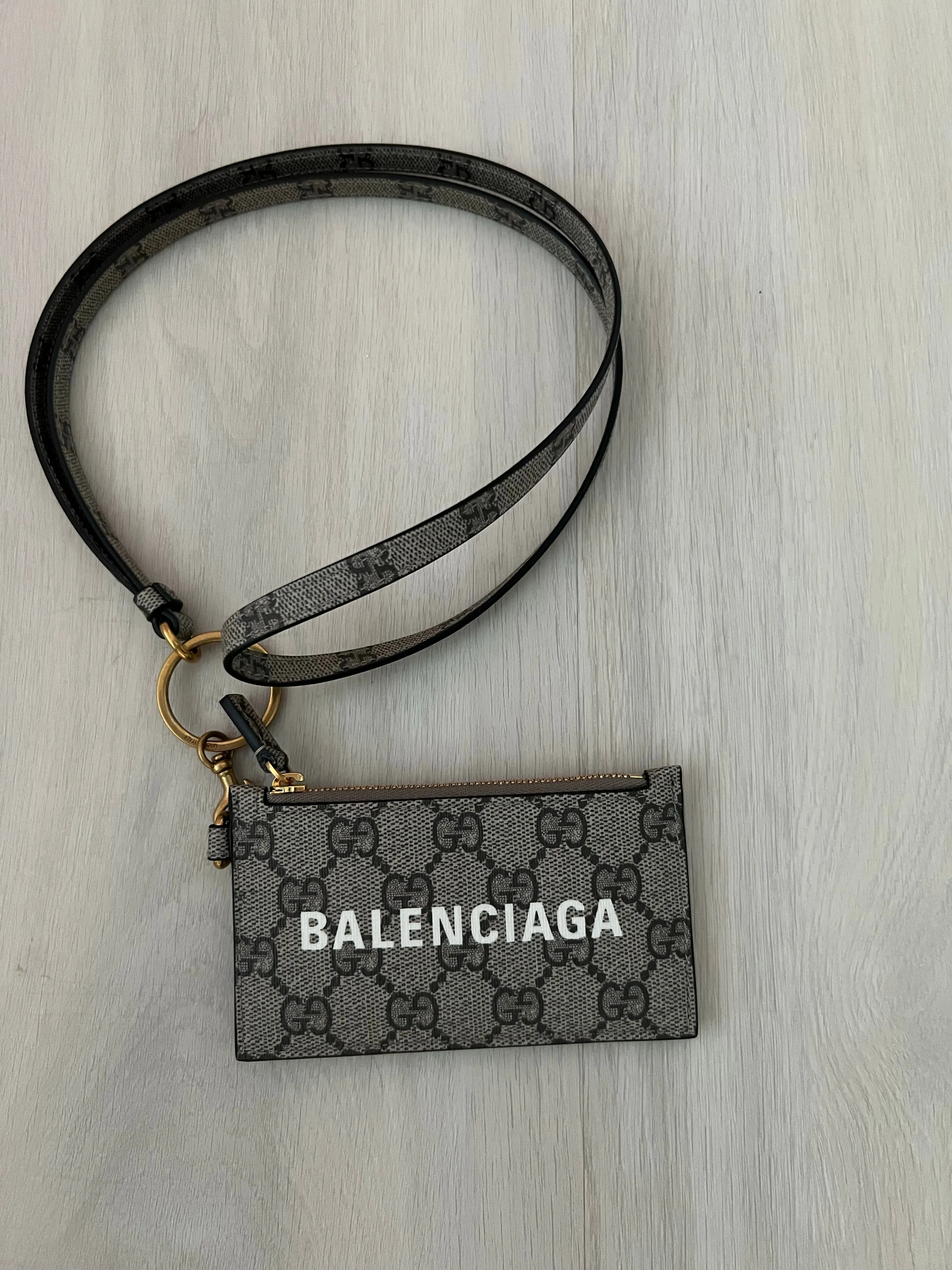 Gucci X Balenciaga Card Holder Zip Lanyard