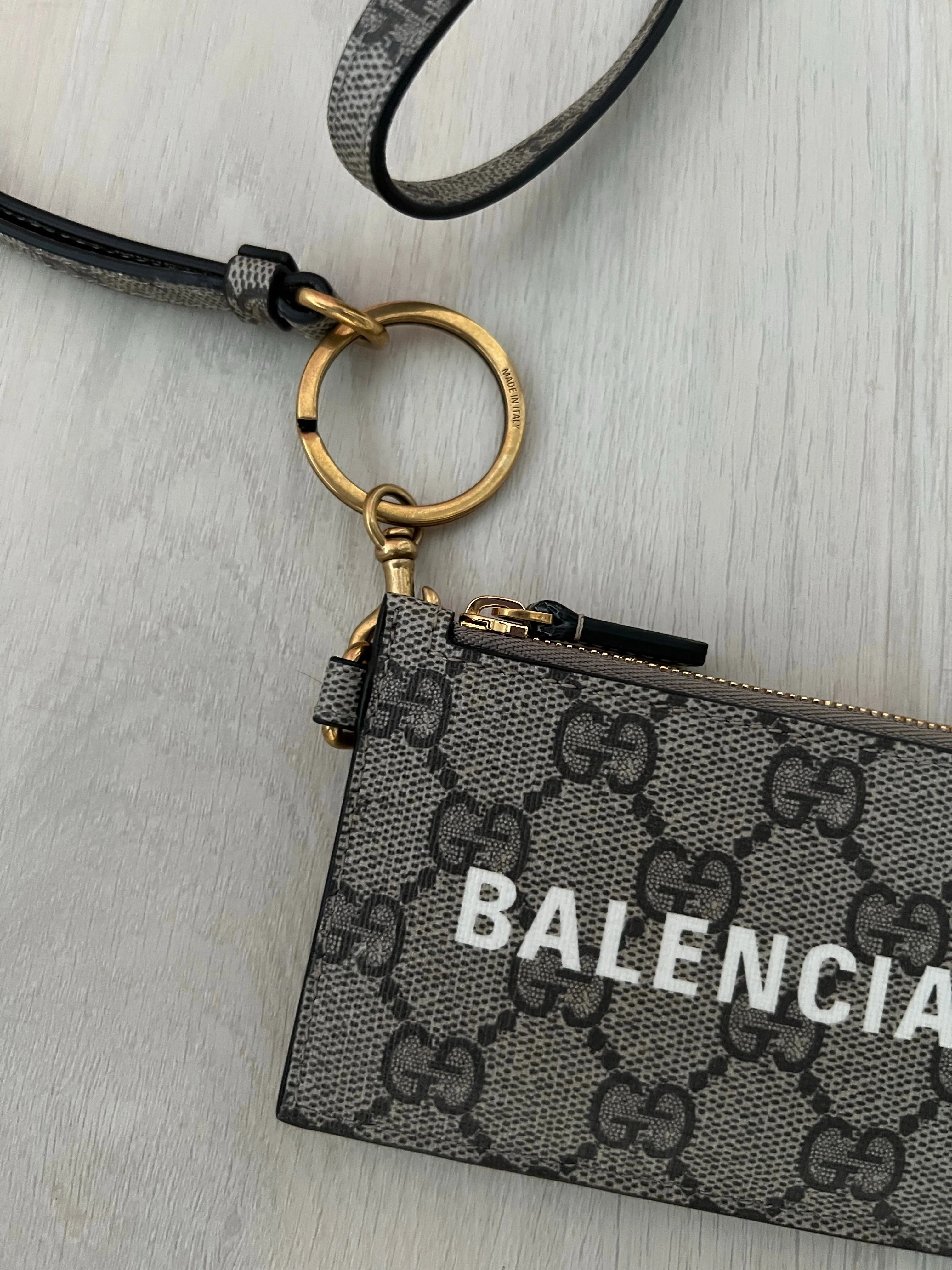 Gucci X Balenciaga Card Holder Zip Lanyard