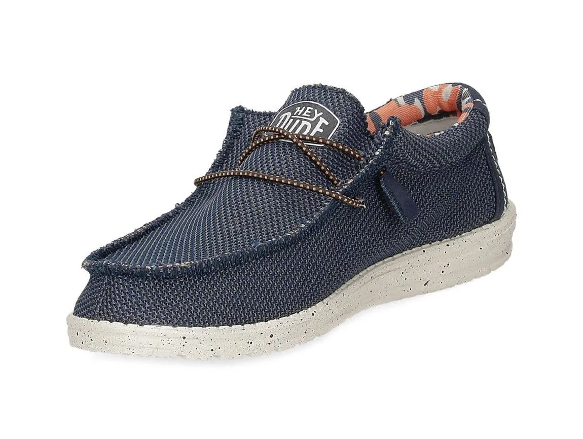 Hey Dude Scarpe Estive Uomo Wally Sox Stitch Blu