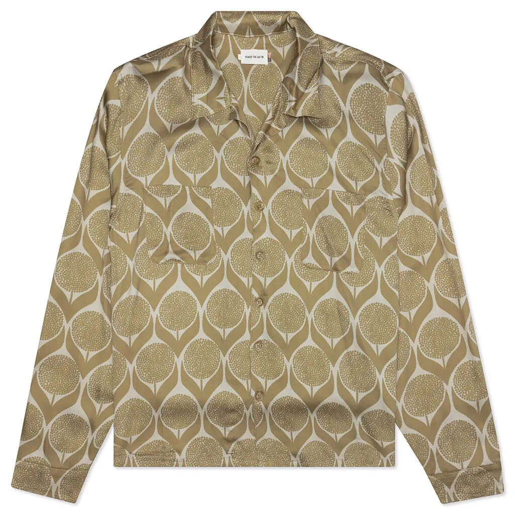 Honor The Gift Floral L/S Button-Up - Gold