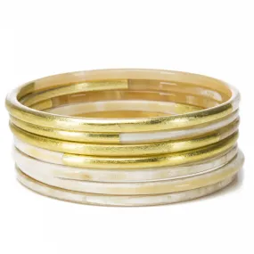 Horn Bangle Set With Lacquer