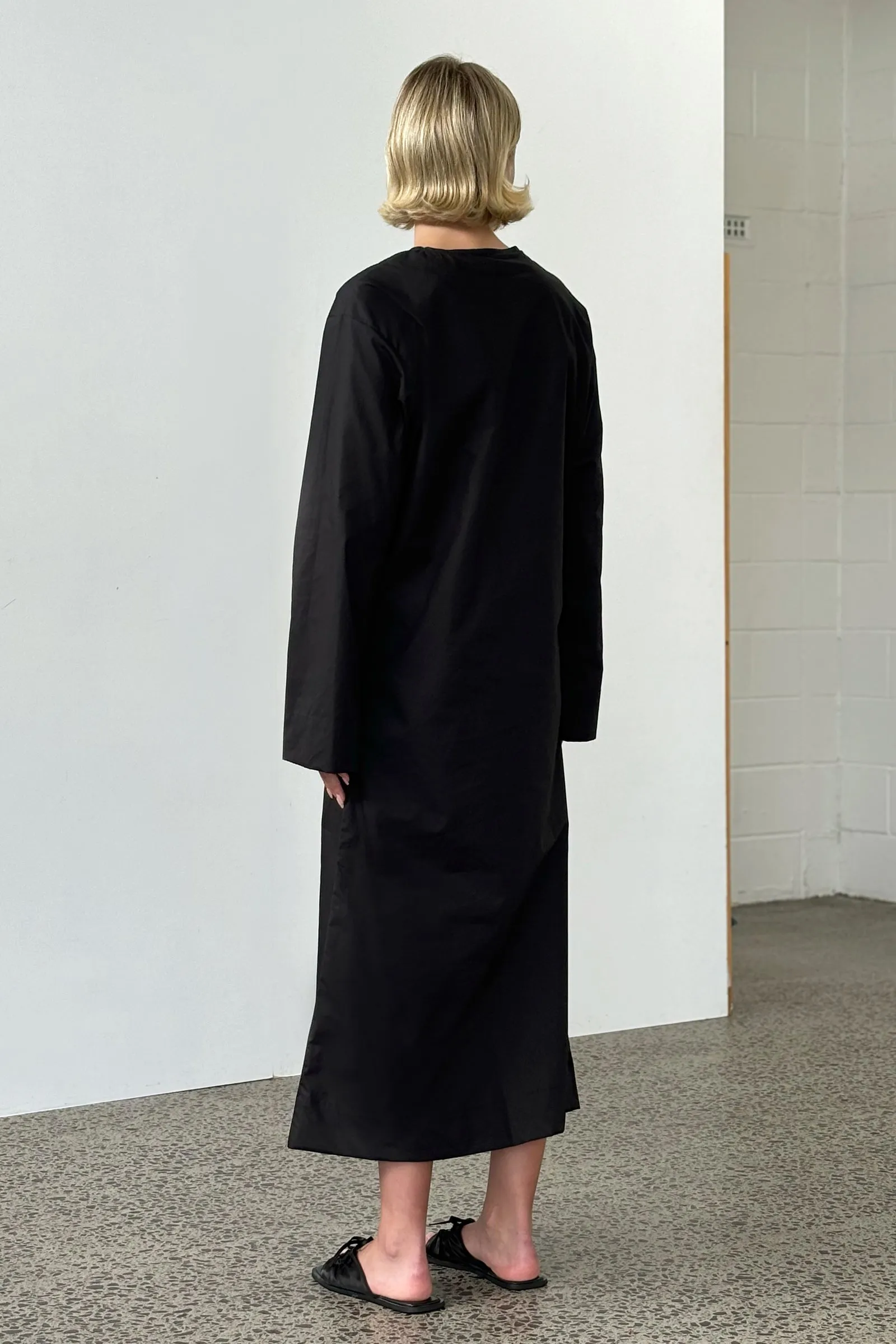 Klein Kaftan Dress in Black