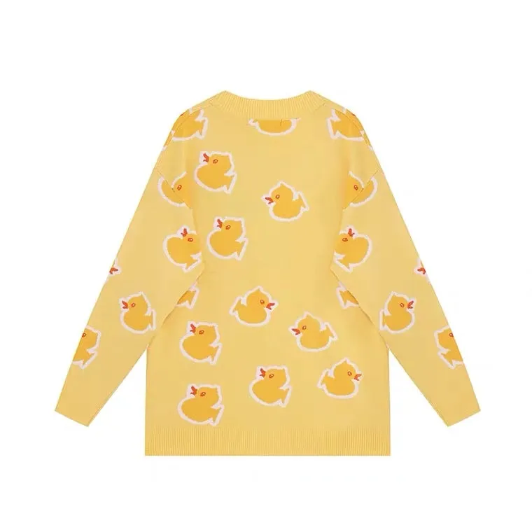 little duck creamy yellow cardigan