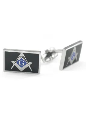 Masonic Cuff Links with Square and Compass