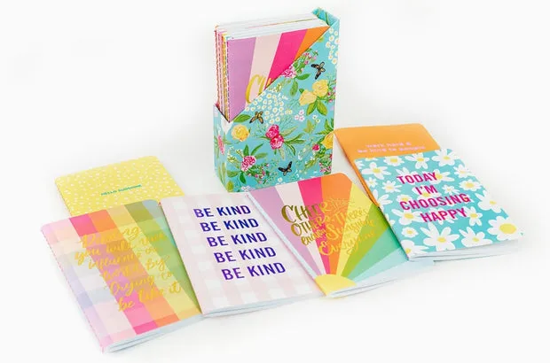 Mini Motivational Notebook Set with Holder