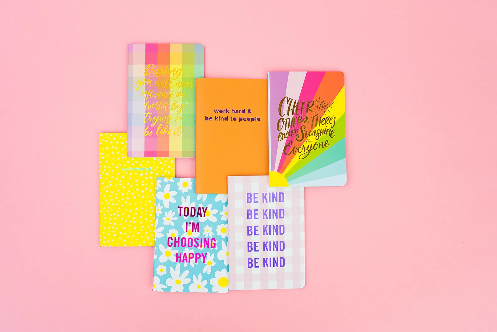 Mini Motivational Notebook Set with Holder