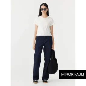 (Minor Fault) Rinse Wash Wide Leg Jeans