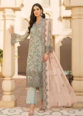 Mint Green Floral Pakistani Style Suit