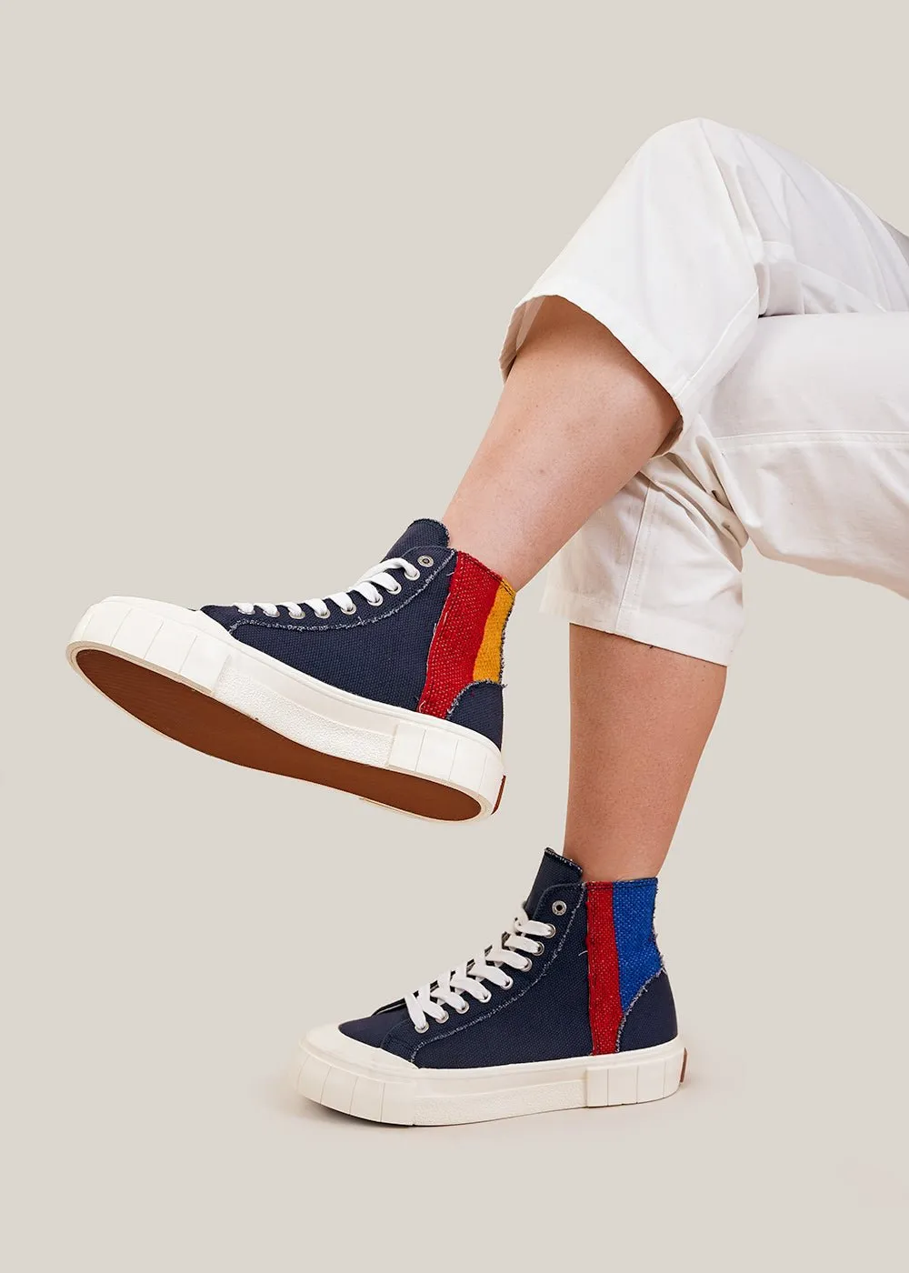 Navy Palm Moroccan Sneakers