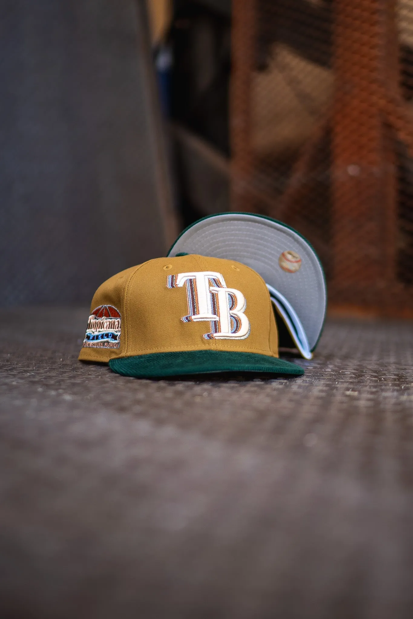 New Era Tampa Bay Rays Tropicana Field Good Grey UV (Khaki/Green Corduroy)