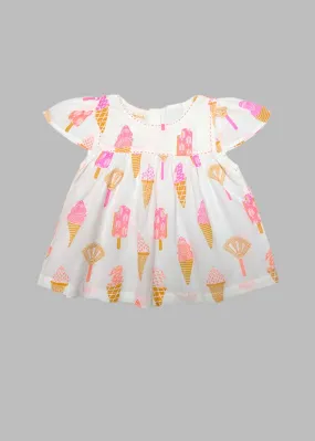 Newborn Baby Dress - Ice cream