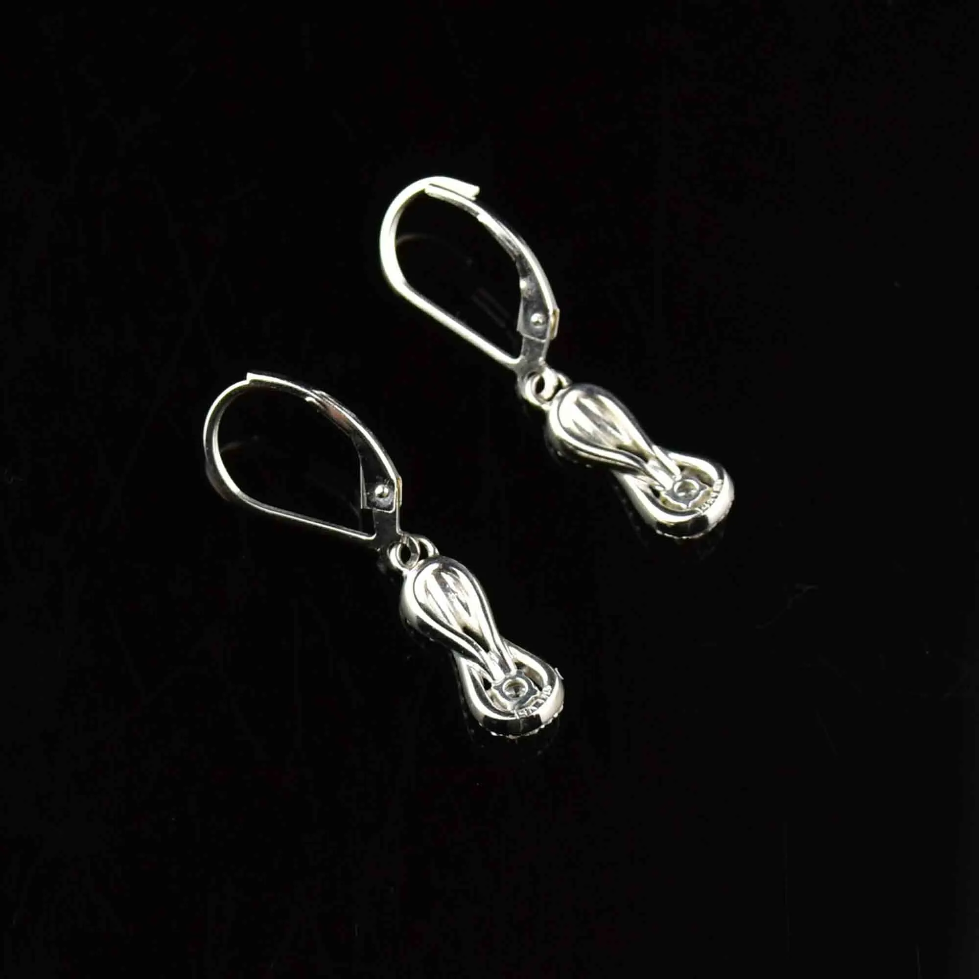 ON HOLD 14K White Gold Diamond Infinity Love Knot Earrings