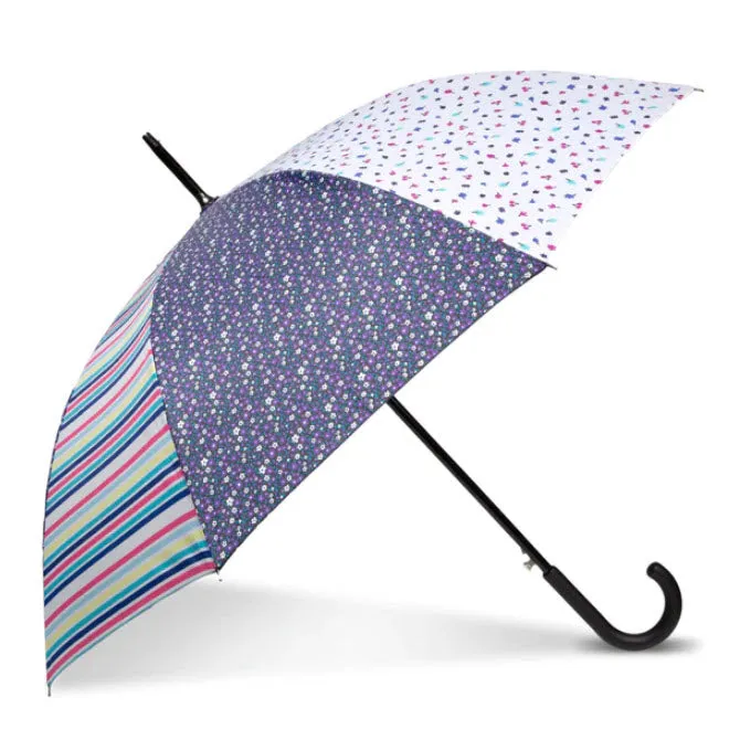 Parapluie Canne X-TRA Sec Isotoner 09457 Patchwork Fleuri