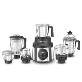 Prestige Endura 1000W Mixer Grinder, 6 Jars (1500 ml, 1000 ml, 1500 ml, 450 ml) (Black, Silver)