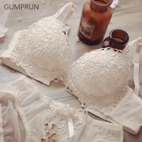 Push Up Bra Briefs Set Sexy Lingerie Embroidery