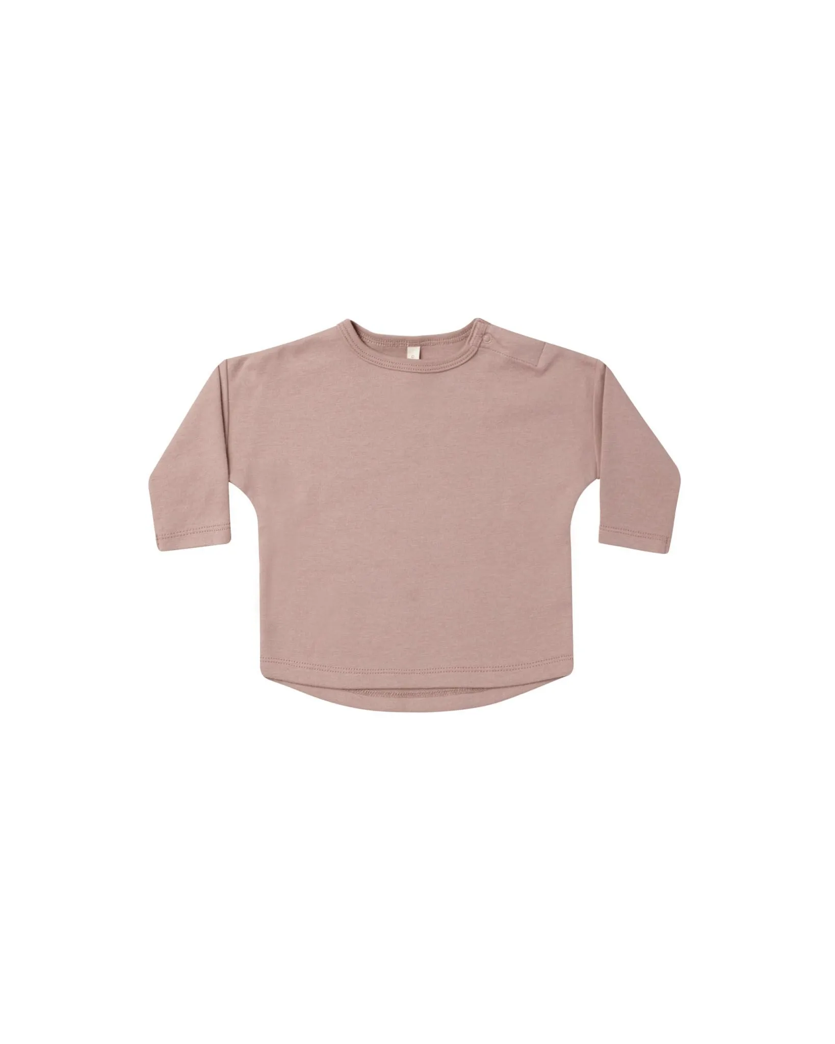 Quincy Mae - Mauve Long sleeve Henley Tee