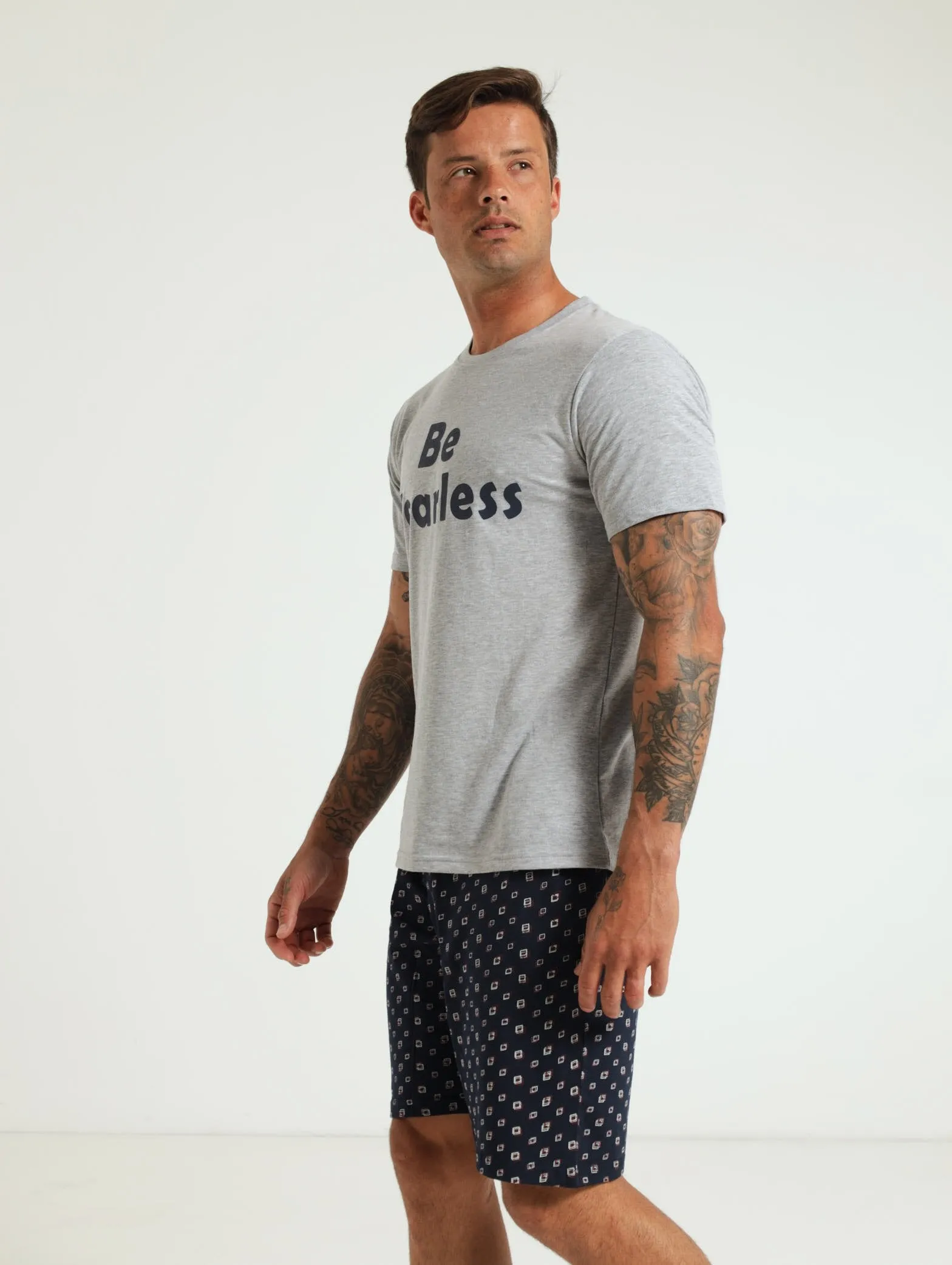 "Be Fearless" Pj Set - Navy