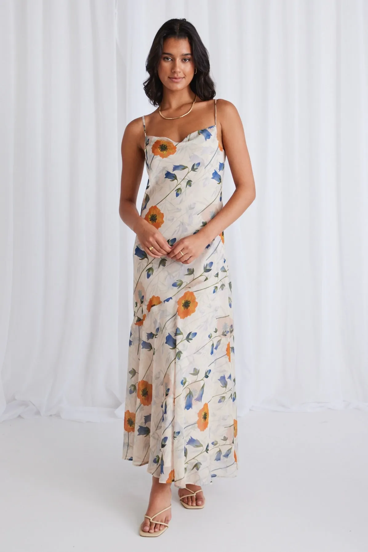 Reign Poppy Floral Strappy Maxi Dress