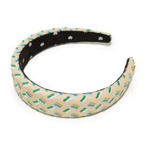 SAND FLECK ALICE RAFFIA HEADBAND