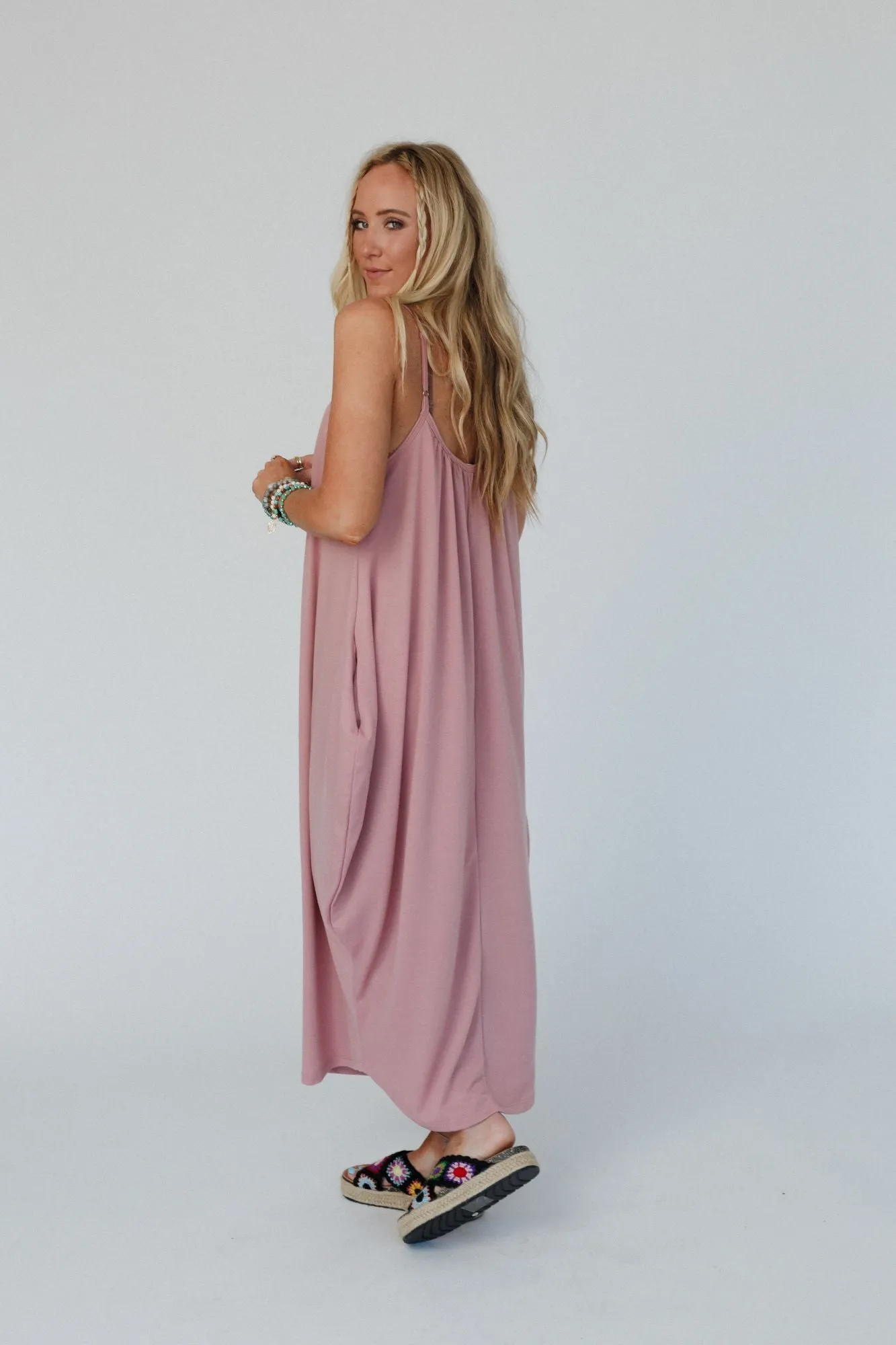 Simple Serene Maxi Dress - Dusty Pink