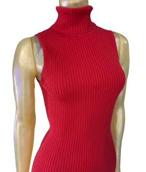 Sleeveless turtleneck top