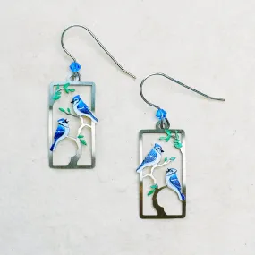 Spring Blue Jay Earrings