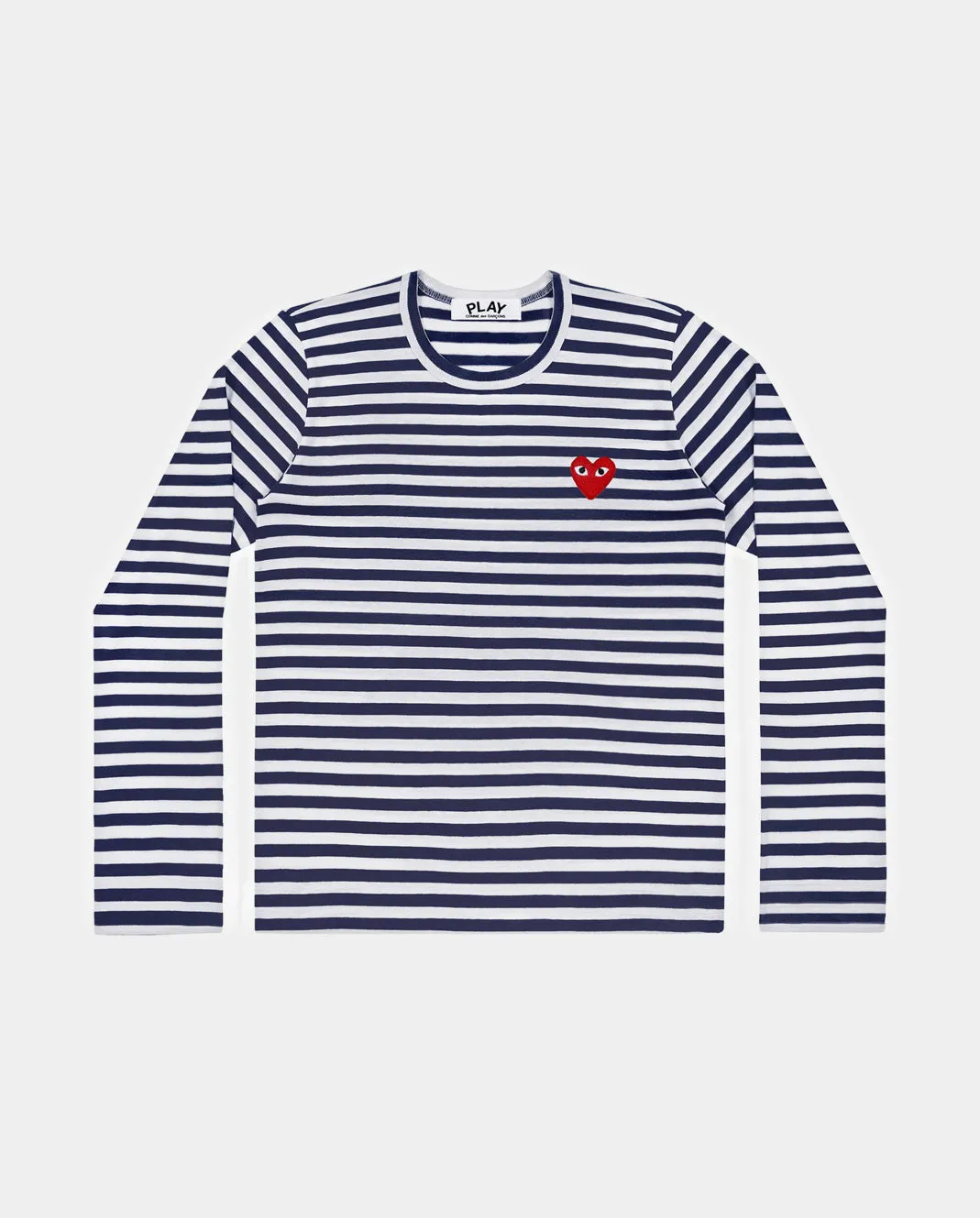 T009 RED HEART STRIPE L/S / NAVY