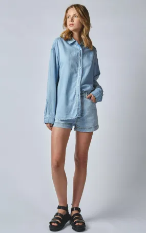 Tahiti Blue Linen Denim Shirt