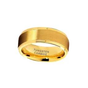 TUNGSTEN GOLD ROUND BRUSHED BAND