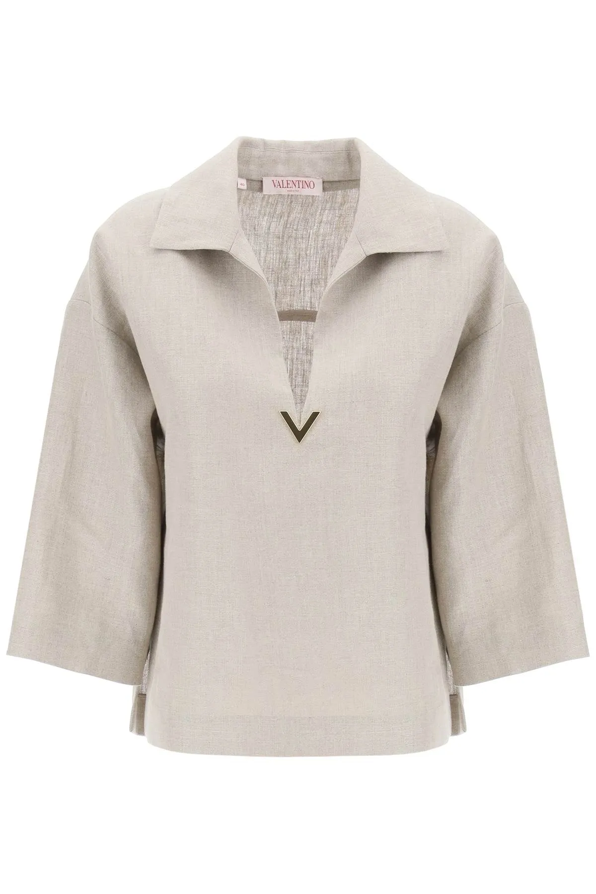 VALENTINO GARAVANI linen canvas tunic garment for