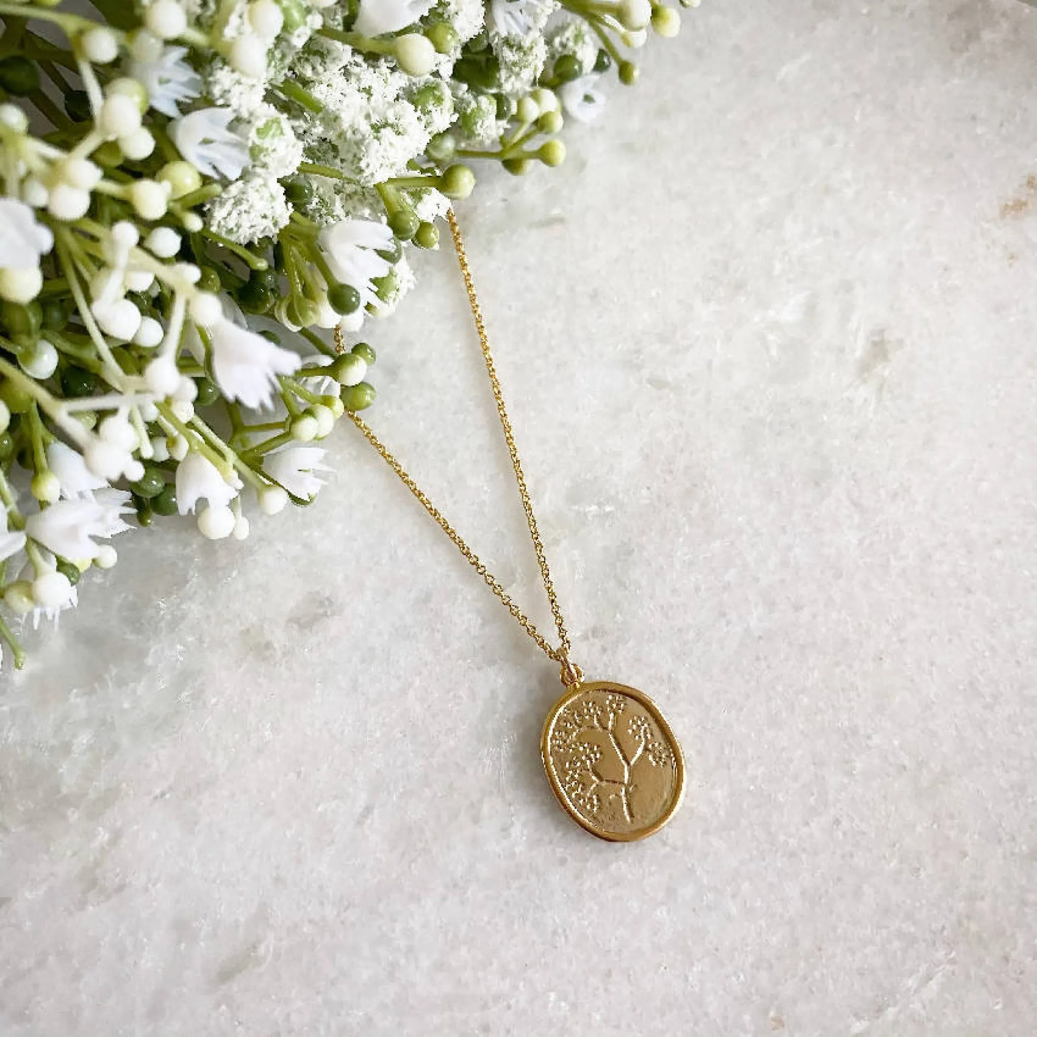 Wisteria London Harper Gold Floral Necklace