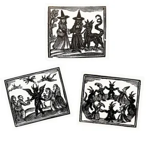 Woodcut Witches Sticker Set